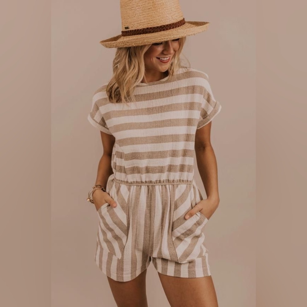Roolee Striped Romper sz S